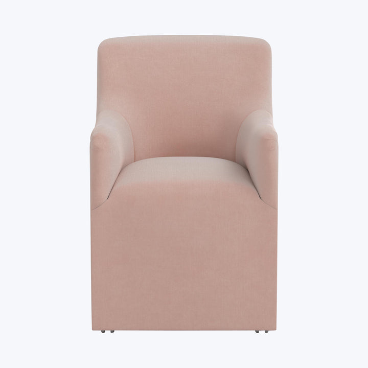 Priya Dining Chair Performance Velvet Pink Champagne