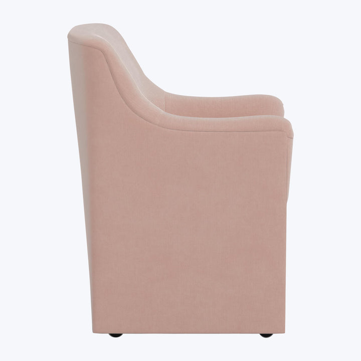 Priya Dining Chair Performance Velvet Pink Champagne