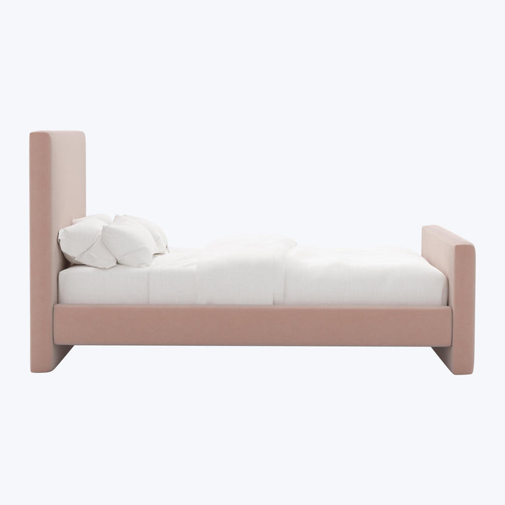 Alta Platform Bed Twin / Performance Velvet Pink Champagne