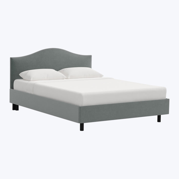 Wednesday Platform Bed Twin / Performance Velvet Lichen
