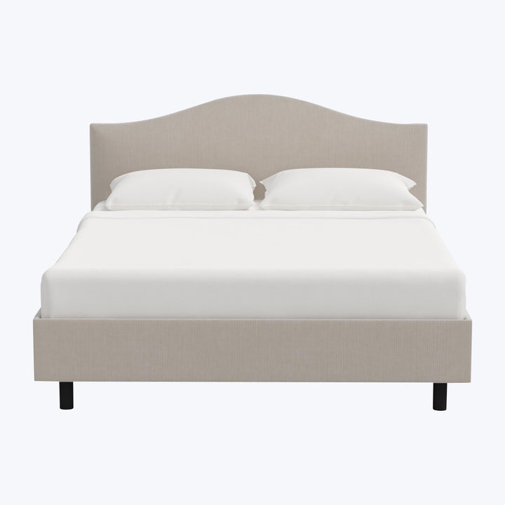 Wednesday Platform Bed Twin / Performance Velvet Mineral