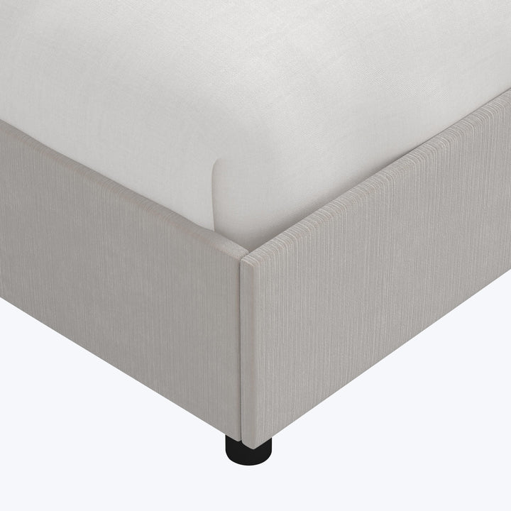 Wednesday Platform Bed Twin / Performance Velvet Mineral