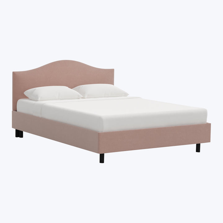 Wednesday Platform Bed Twin / Performance Velvet Pink Champagne