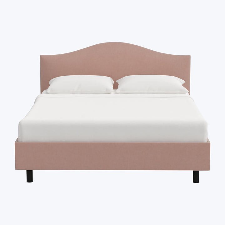 Wednesday Platform Bed Twin / Performance Velvet Pink Champagne