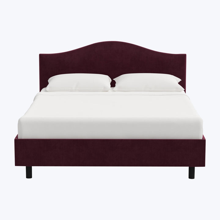 Wednesday Platform Bed Twin / Performance Velvet Raisin