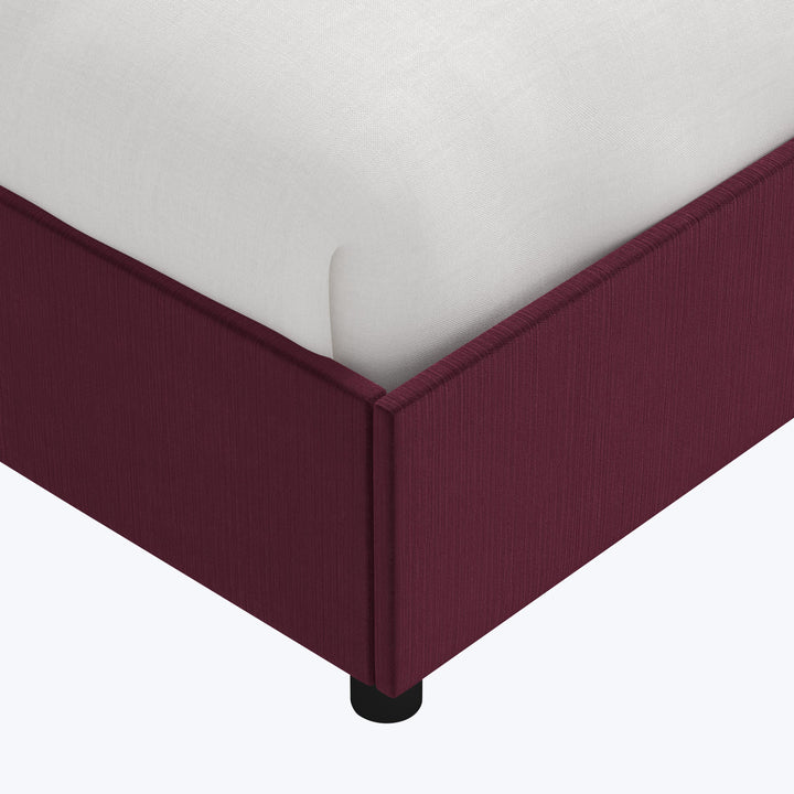 Wednesday Platform Bed Twin / Performance Velvet Raisin