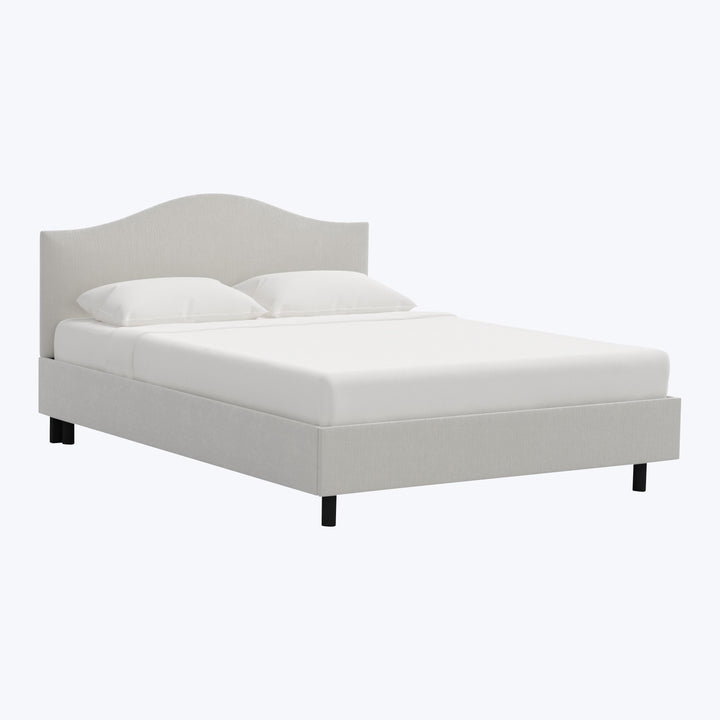 Wednesday Platform Bed Twin / Performance Velvet Snow
