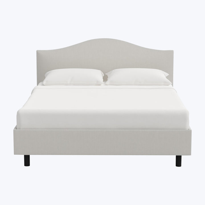 Wednesday Platform Bed Twin / Performance Velvet Snow
