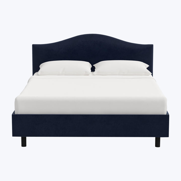 Wednesday Platform Bed Twin / Performance Velvet Ocean
