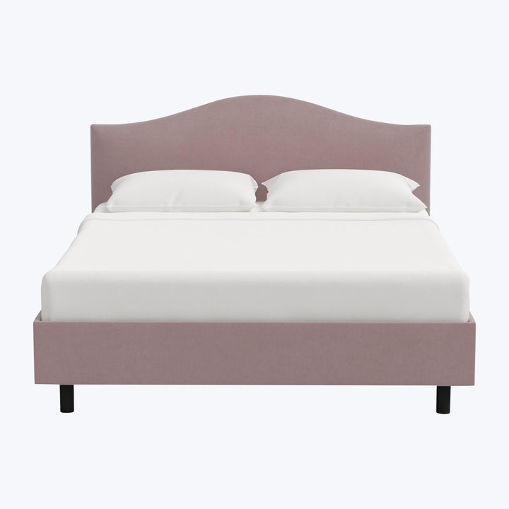 Wednesday Platform Bed Twin / Performance Velvet Plum Frost