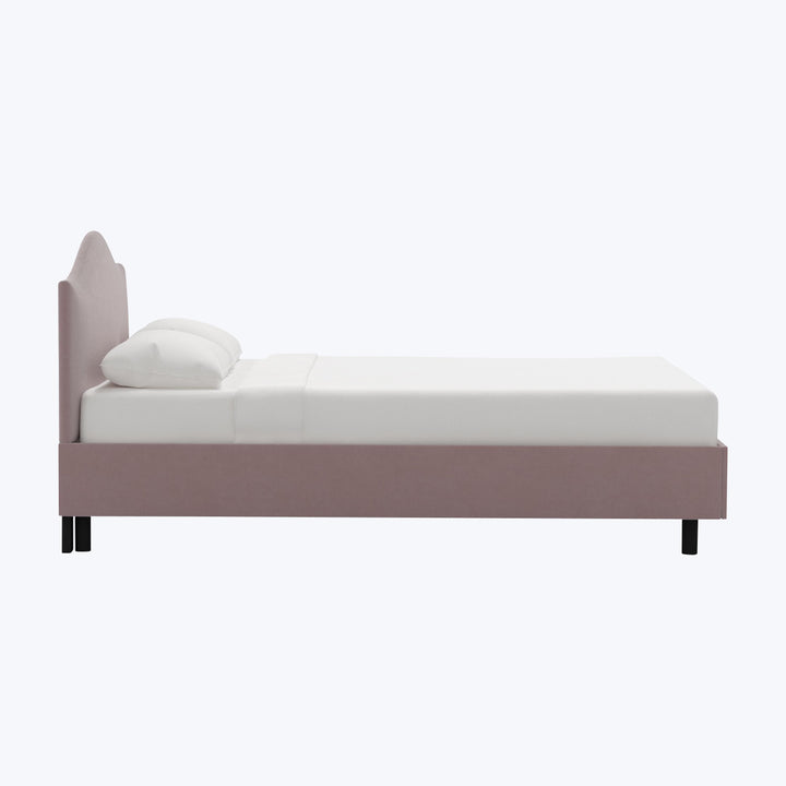 Wednesday Platform Bed Twin / Performance Velvet Plum Frost