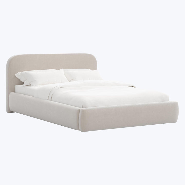 Emme Platform Bed Twin / Performance Velvet Mineral