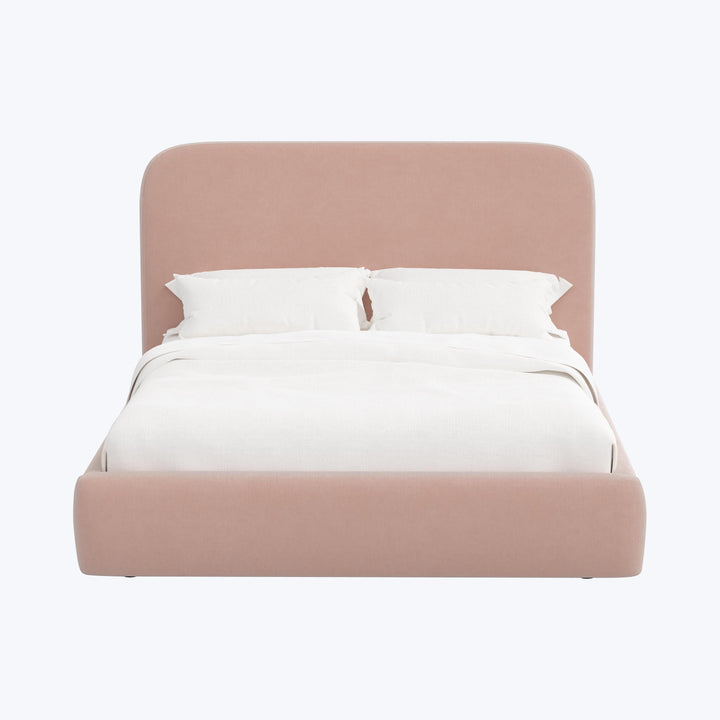 Emme Tall Platform Bed Twin / Performance Velvet Pink Champagne
