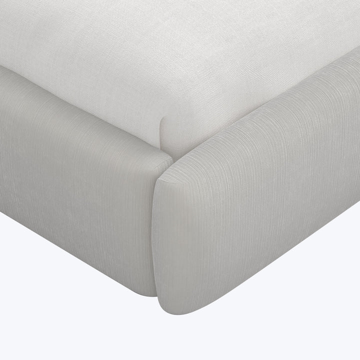 Emme Tall Platform Bed Twin / Performance Velvet Snow