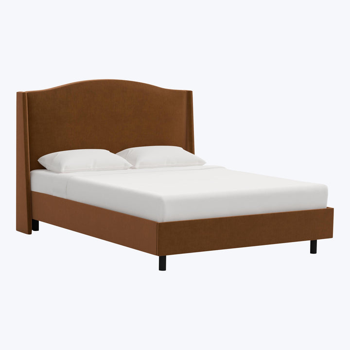 Ellis Platform Bed Twin / Performance Velvet Copper