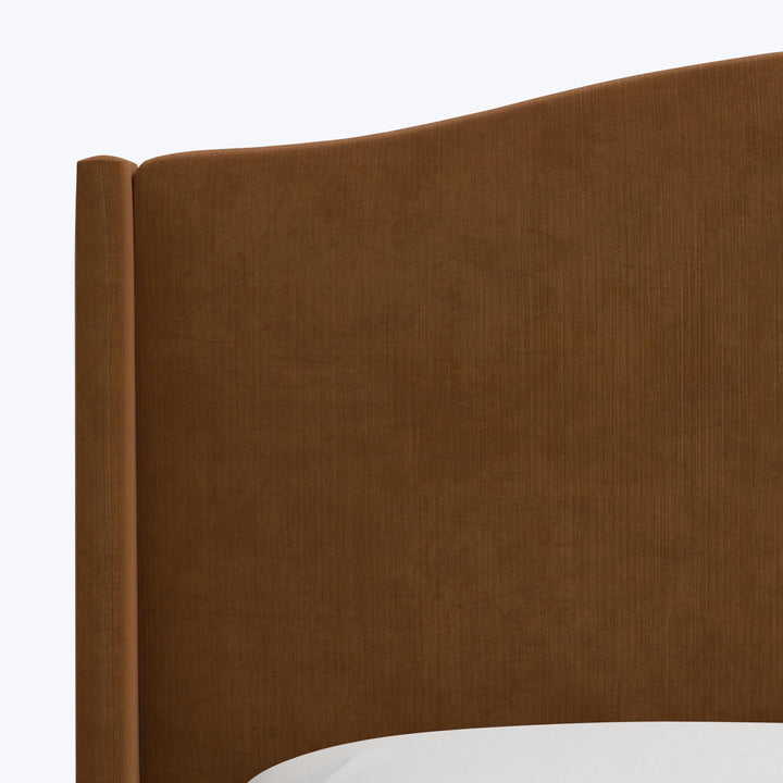 Ellis Platform Bed Twin / Performance Velvet Copper