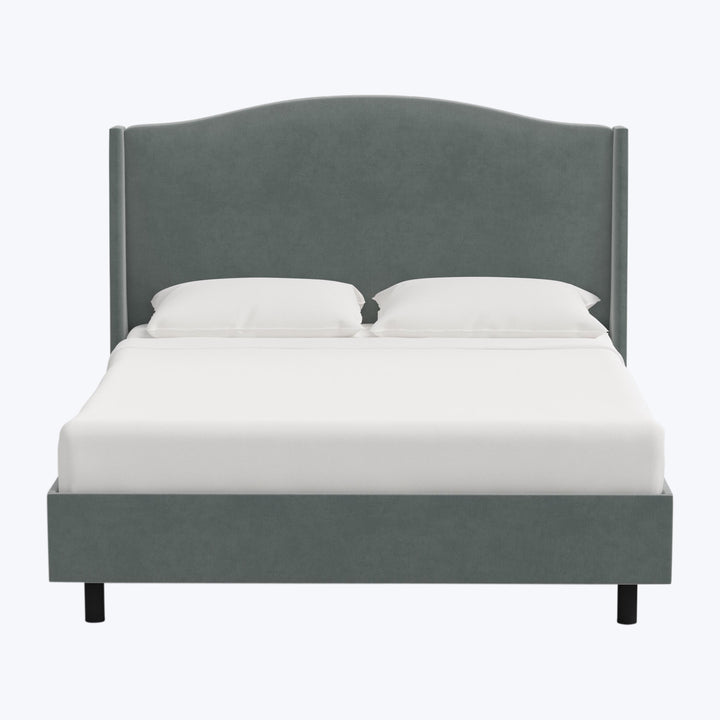 Ellis Platform Bed Full / Performance Velvet Lichen