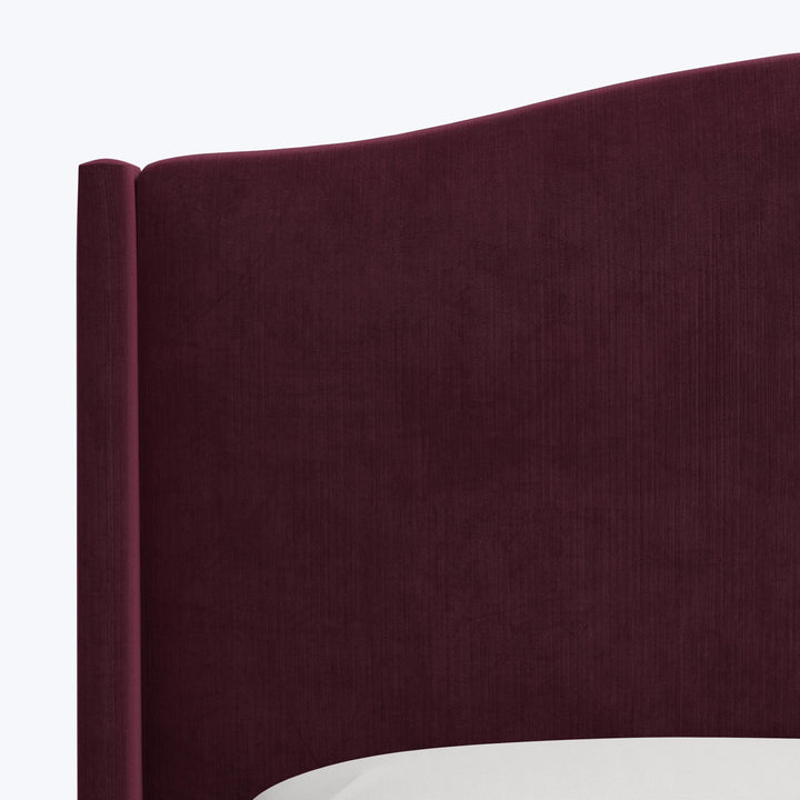 Ellis Platform Bed Twin / Performance Velvet Raisin