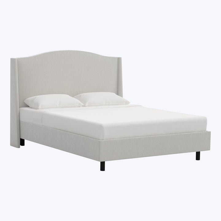 Ellis Platform Bed Twin / Performance Velvet Snow