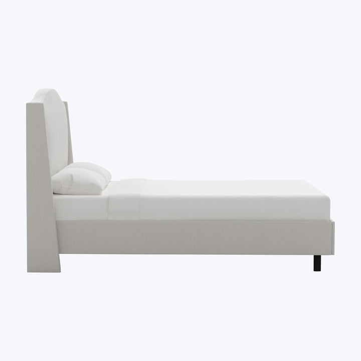 Ellis Platform Bed Twin / Performance Velvet Snow