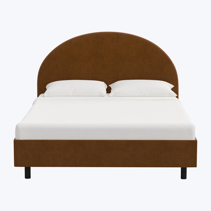 Solana Platform Bed Twin / Performance Velvet Copper