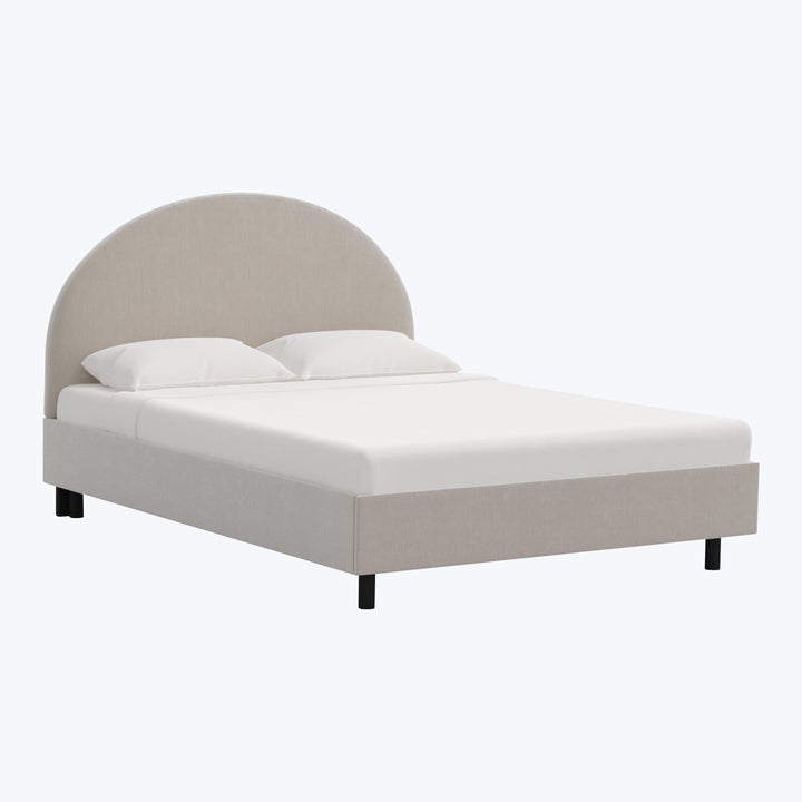 Solana Platform Bed Twin / Performance Velvet Mineral