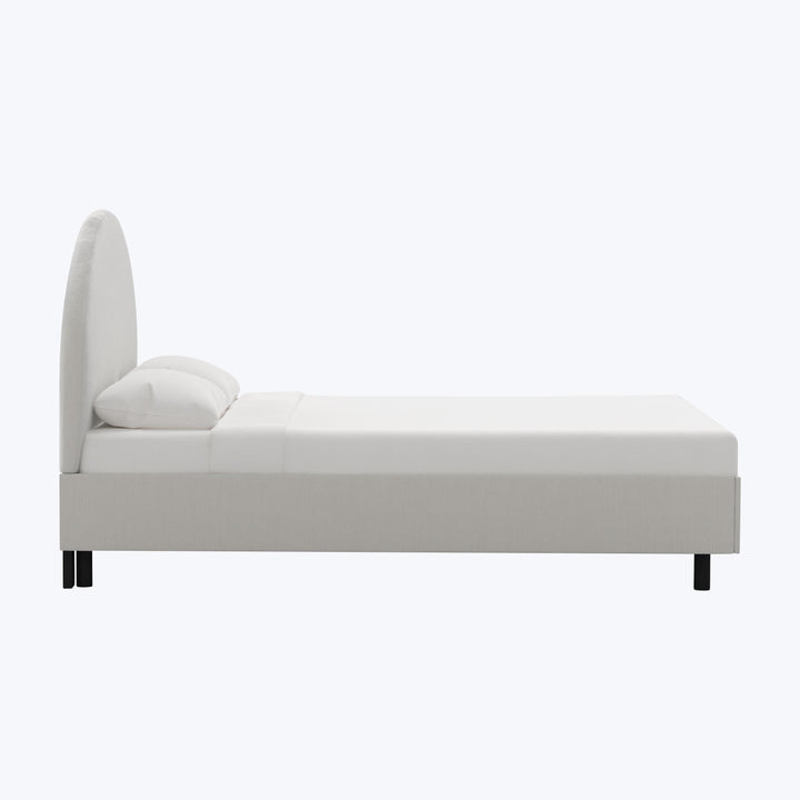 Solana Platform Bed Twin / Performance Velvet Snow