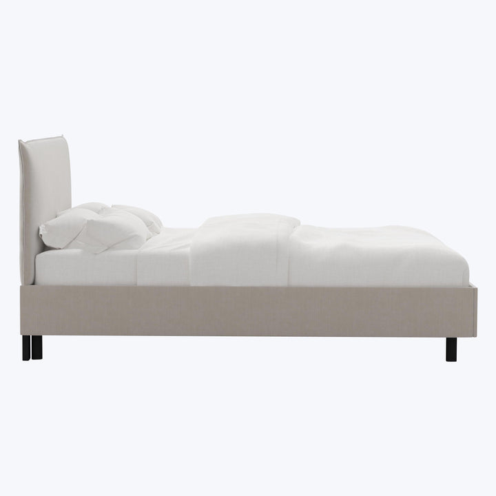 Willow Platform Bed Twin / Performance Velvet Mineral