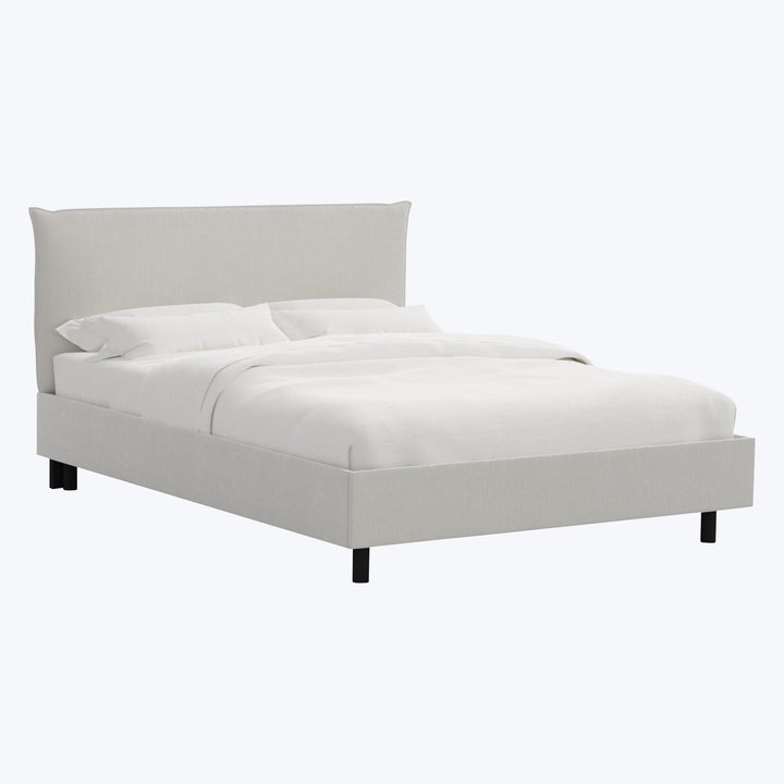Willow Platform Bed Twin / Performance Velvet Snow