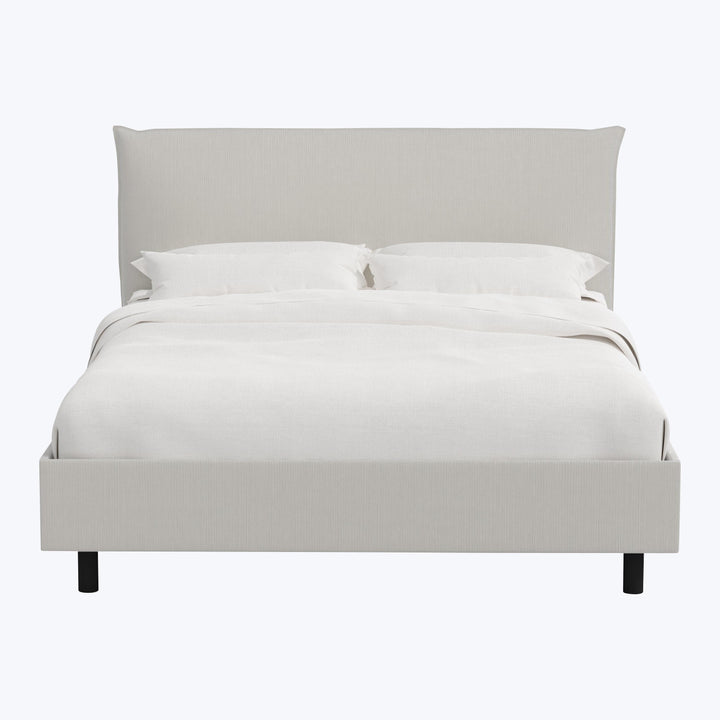 Willow Platform Bed Twin / Performance Velvet Snow