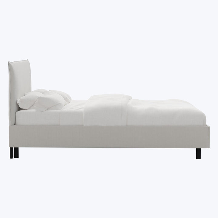 Willow Platform Bed Twin / Performance Velvet Snow