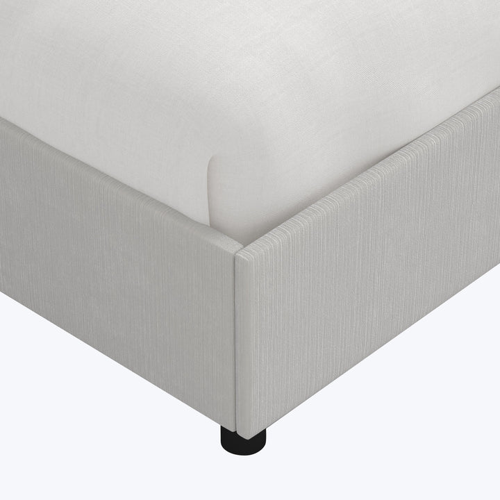 Willow Platform Bed Twin / Performance Velvet Snow