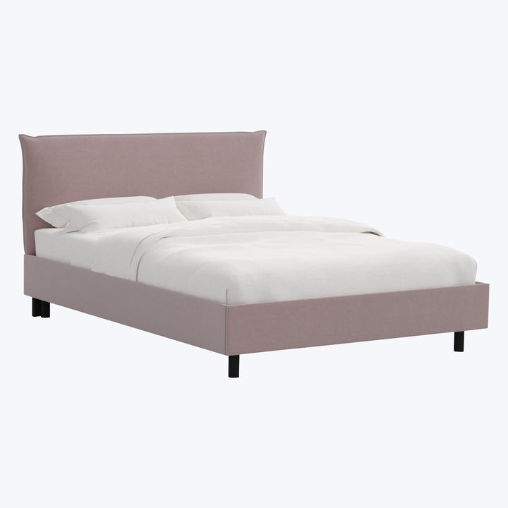 Willow Platform Bed Twin / Performance Velvet Plum Frost