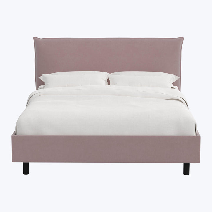 Willow Platform Bed Twin / Performance Velvet Plum Frost
