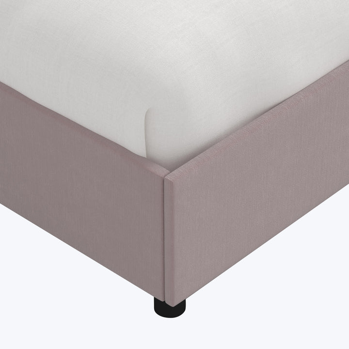 Willow Platform Bed Twin / Performance Velvet Plum Frost