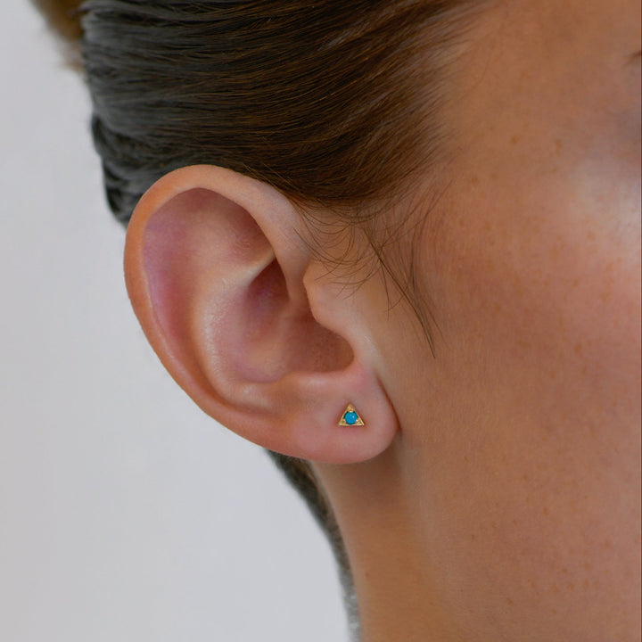 Cléo Triangle Turquoise Single Stud