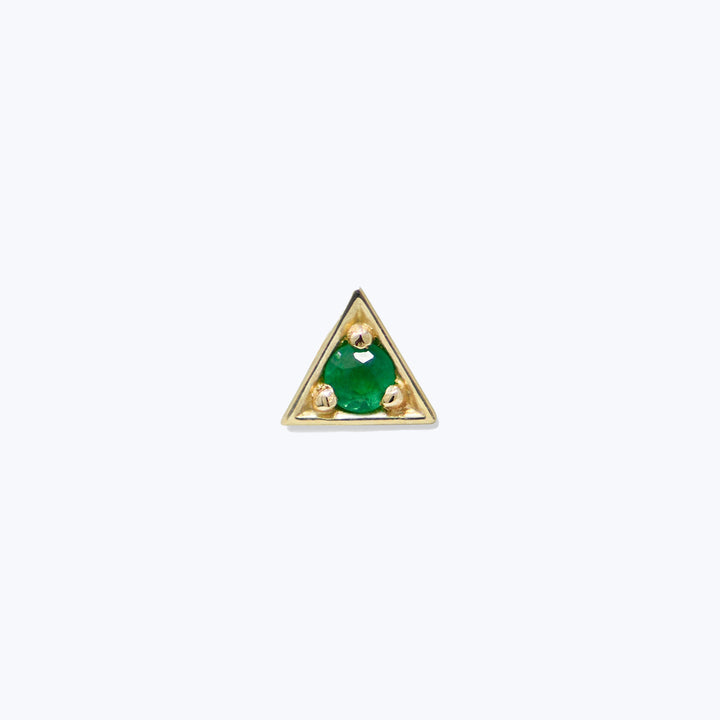 Cléo Triangle Emerald Single Stud