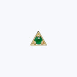 Cléo Triangle Emerald Single Stud