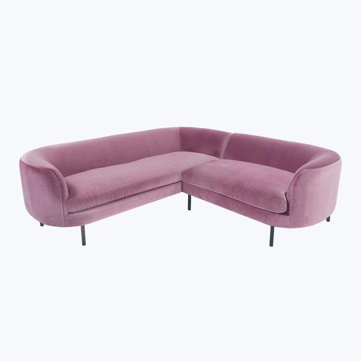 Desiree Sectional Right Facing / Como Velvet, Orchid