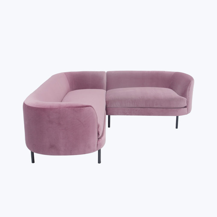 Desiree Sectional Right Facing / Como Velvet, Orchid