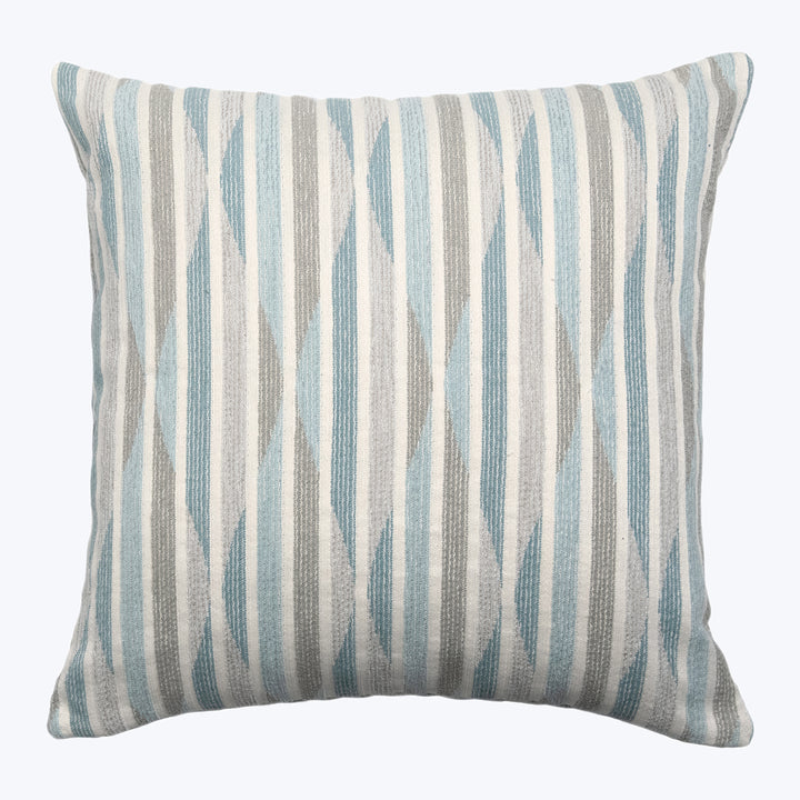 Stripe Ogee Performance Pillow Aqua 18" x 18"