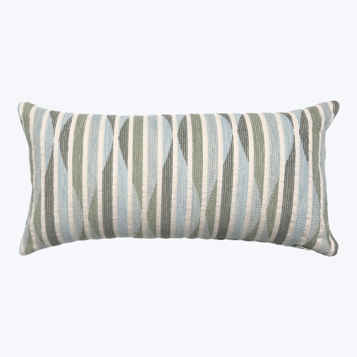 Stripe Ogee Performance Lumbar Pillow Mist