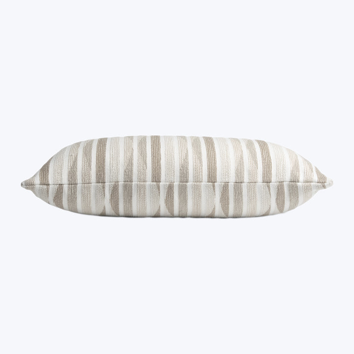Stripe Ogee Performance Lumbar Pillow Pebble
