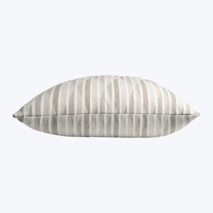 Stripe Ogee Performance Pillow Pebble 22" x 22"