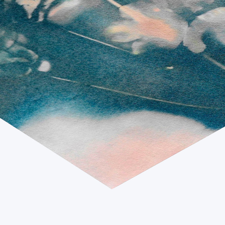 Pernille Folcarelli - Columbine 2 Peach/Blue 11.81"W x 0.04"D x 15.75"H