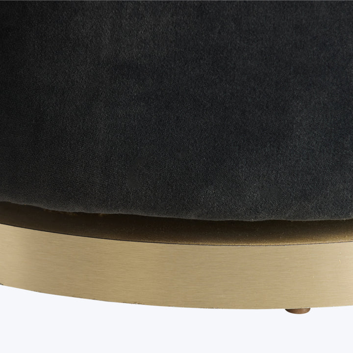 Poppy Swivel Chair Midnight Performance Velvet