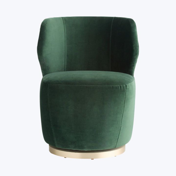 Poppy Swivel Chair Forest Velvet