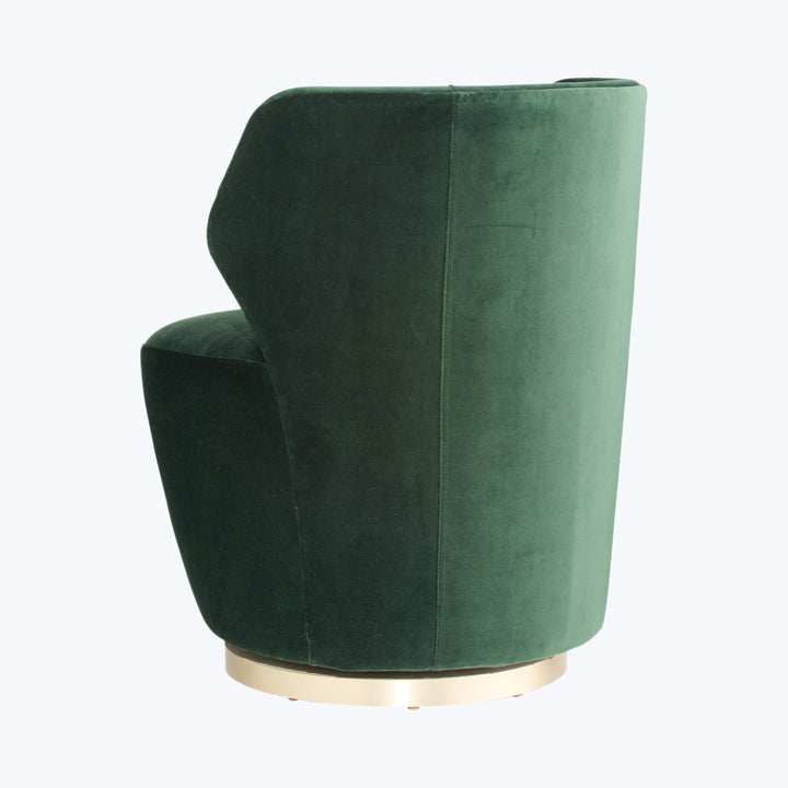 Poppy Swivel Chair Forest Velvet