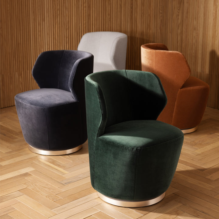 Poppy Swivel Chair Forest Velvet