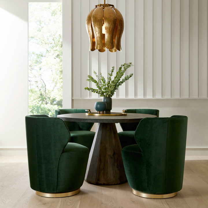 Poppy Swivel Chair Forest Velvet